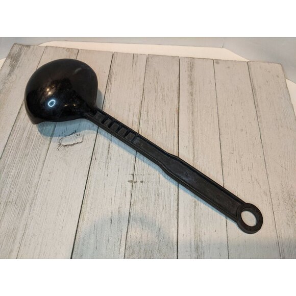 Black Nylon Soup Ladle Spoon Utensil 12" Wide - Picture 4 of 8